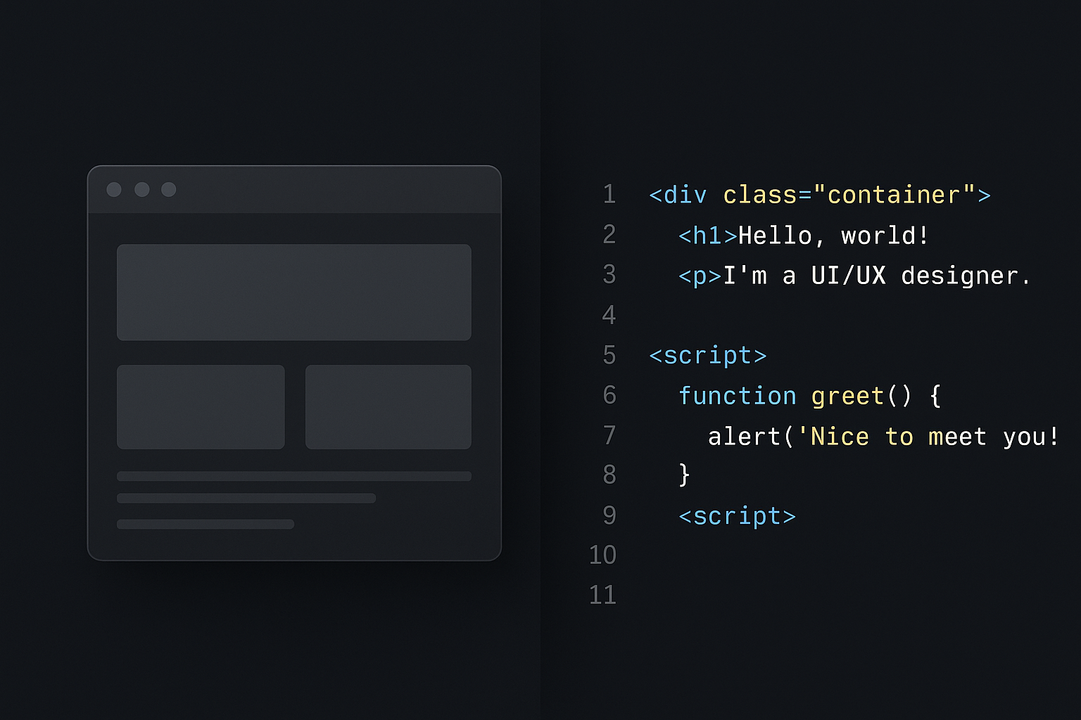 Code and UI Illustration